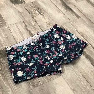 Dark Blue Floral Shorts